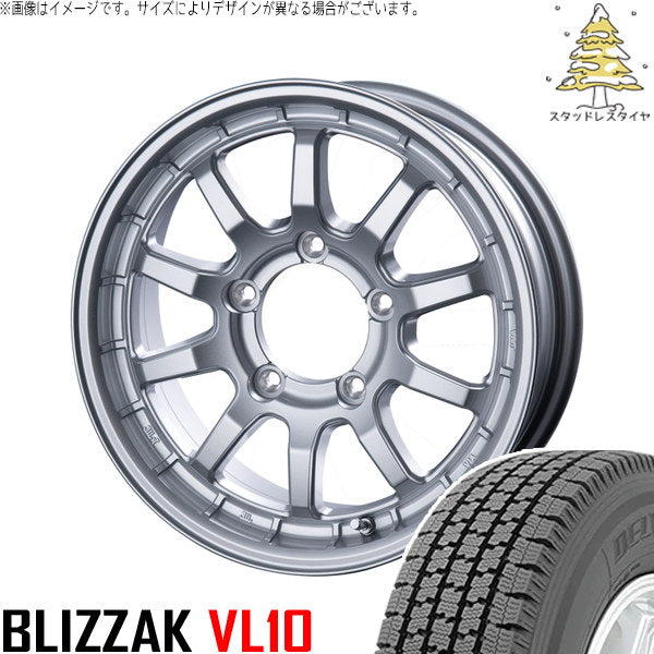 ブリヂストン ブリザック VL10 195/80R15 ＋ X-FIELD α シルバー 15インチ 5.5J +5 5H139.7P スタッドレス・ホイール4本セット。1枚目。