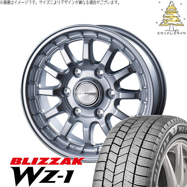 ブリヂストン ブリザック WZ-1 265/65R18 ＋ X-FIELD α シルバー 18インチ 8.0J +55 6H139.7P スタッドレス・ホイール4本セット。1枚目。