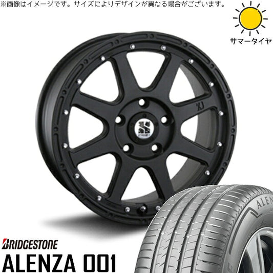 ブリヂストン アレンザ001 (ALENZA001) 215/65R16 ＋ エクストリームJ フラットブラック 16インチ 7J +35 5H114.3P サマー・ホイール4本セット。1枚目。