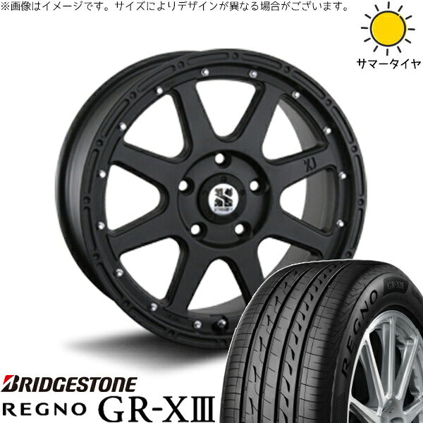 ブリヂストン レグノ GR-X3 205/65R16 ＋ エクストリームJ フラットブラック 16インチ 7J +35 5H114.3P サマー・ホイール4本セット。1枚目。
