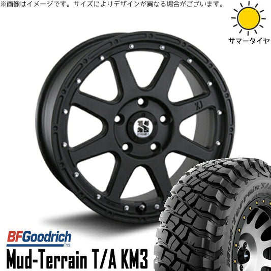 BFグッドリッチ マッドテレーン T/A KM3 245/65R17 ＋ エクストリームJ フラットブラック 17インチ 7.5J +38 5H114.3P サマー・ホイール4本セット。1枚目。