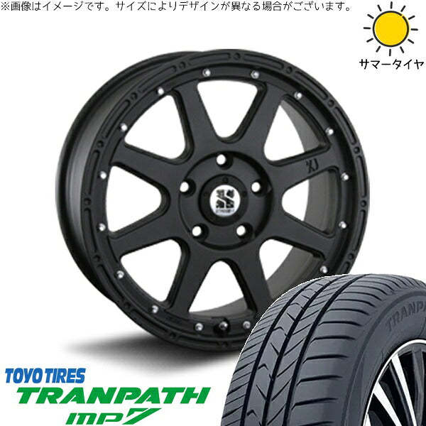 トーヨータイヤ トランパス MP7 225/60R17 ＋ エクストリームJ フラットブラック 17インチ 7.5J +38 5H114.3P サマー・ホイール4本セット。1枚目。