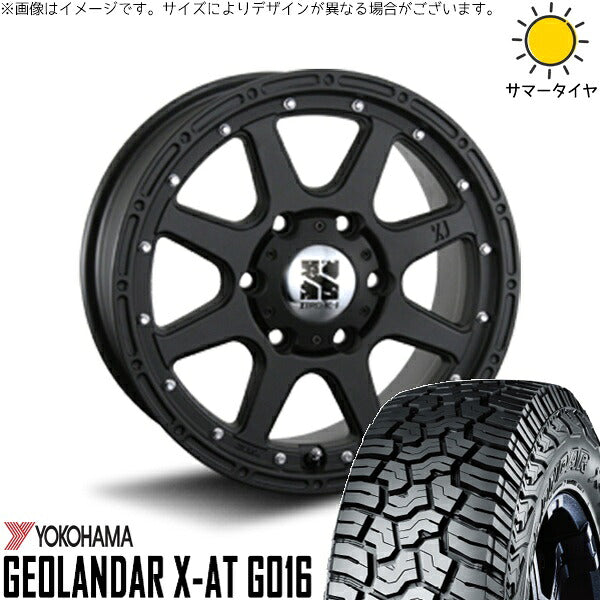 ヨコハマタイヤ ジオランダー X-A/T G016 (GEOLANDAR X-A/T G016) 285/60R18 ＋ エクストリームJ フラットブラック 18インチ 8J +25 6H139.7P サマー・ホイール4本セット。1枚目。