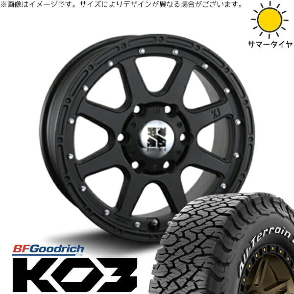 BFグッドリッチ オールテレーン T/A Ko3 (All-Terrain T/A Ko3) 265/60R18 ＋ エクストリームJ フラットブラック 18インチ 8J +25 6H139.7P オールシーズン・ホイール4本セット。1枚目。