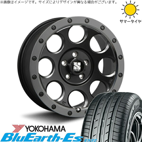 ヨコハマタイヤ ブルーアース ES32 225/55R18 ＋ エクストリームJ XJ03 フラットブラックスモーク 18インチ 8J +40 5H114.3P サマー・ホイール4本セット。1枚目。