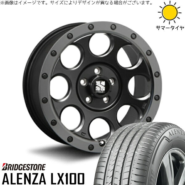 ブリヂストン アレンザ LX100 (ALENZA LX100) 215/60R17 ＋ エクストリームJ XJ03 フラットブラックスモーク 17インチ 7.5J +42 5H114.3P サマー・ホイール4本セット。1枚目。
