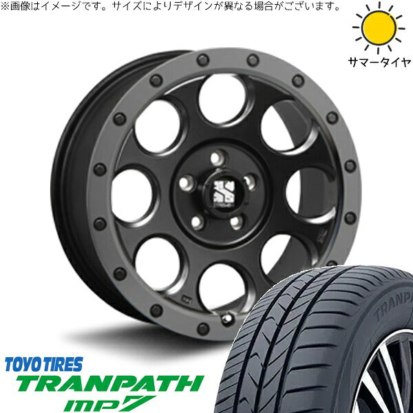 トーヨータイヤ トランパス MP7 235/50R18 ＋ エクストリームJ XJ03 フラットブラックスモーク 18インチ 8J +40 5H114.3P サマー・ホイール4本セット。1枚目。