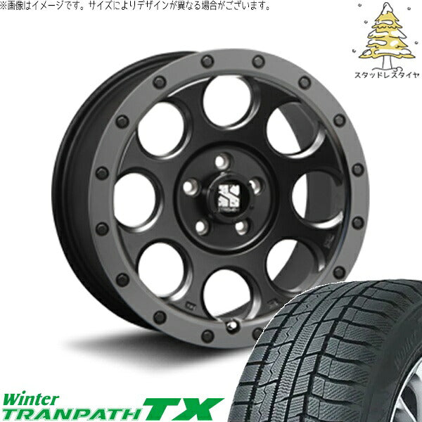 トーヨータイヤ ウィンタートランパス TX (WinterTRANPATH TX) 205/55R16 ＋ エクストリームJ XJ03 フラットブラックスモーク 16インチ 7.0J +35 5H114.3P スタッドレス・ホイール4本セット。1枚目。