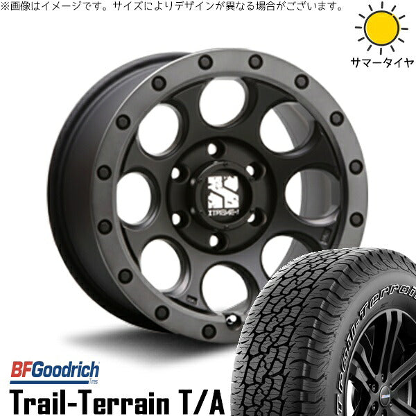 BFグッドリッチ トレイルテレーン T/A 265/60R18 ＋ エクストリームJ XJ03 フラットブラックスモーク 18インチ 8J +20 6H139.7P サマー・ホイール4本セット。1枚目。