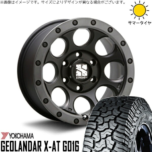 ヨコハマタイヤ ジオランダー X-AT G016 285/65R18 ＋ エクストリームJ XJ03 フラットブラックスモーク 18インチ 8J +50 6H139.7P サマー・ホイール4本セット。1枚目。
