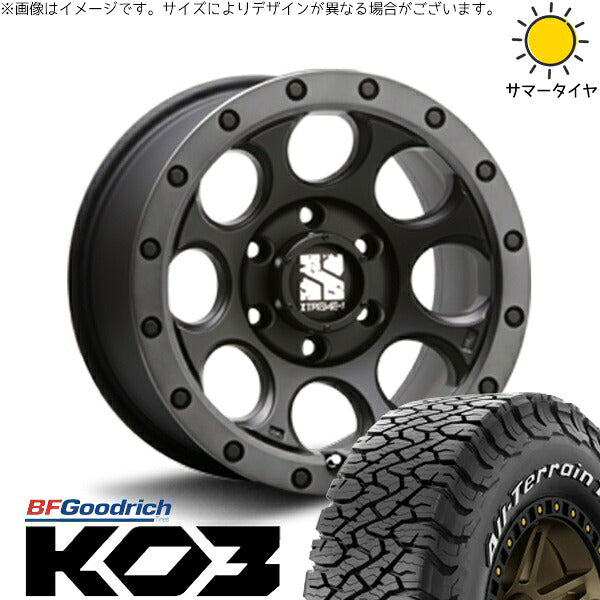 BFグッドリッチ オールテレーン T/A Ko3 (All-Terrain T/A Ko3) 265/70R16 ＋ エクストリームJ XJ03 フラットブラックスモーク 16インチ 8J +18 6H139.7P オールシーズン・ホイール4本セット。1枚目。