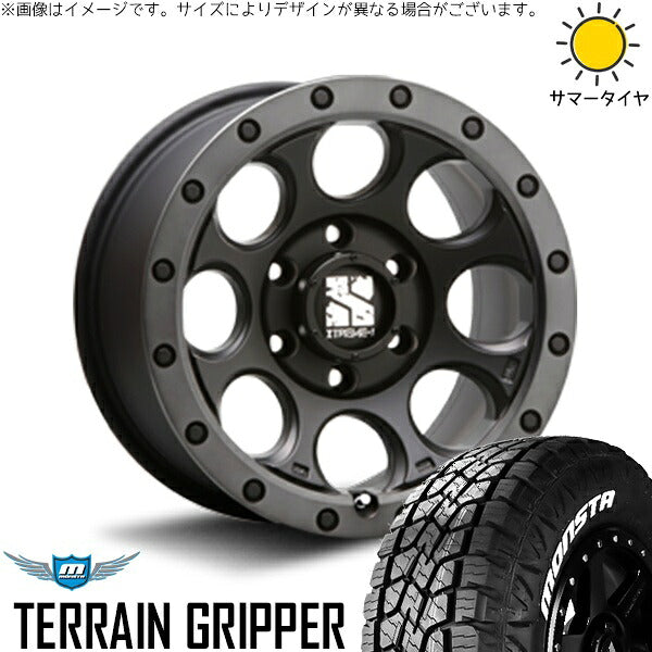 モンスタタイヤ テレーングリッパー 285/70R17 ＋ エクストリームJ XJ03 フラットブラックスモーク 17インチ 8J +20 6H139.7P サマー・ホイール4本セット。1枚目。