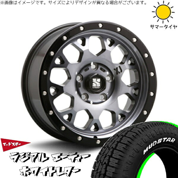 マッドスター ラジアル A/T (RADIAL A/T) 215/65R16 ＋ エクストリームJ XJ04 グロスブラックミルド/スモーク 16インチ 7J +35 5H114.3P サマー・ホイール4本セット。1枚目。