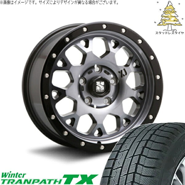 トーヨータイヤ ウィンタートランパス TX (WinterTRANPATH TX) 205/55R17 ＋ エクストリームJ XJ04 グロスブラックミルド/スモーク 17インチ 7.0J +42 5H114.3P スタッドレス・ホイール4本セット。1枚目。