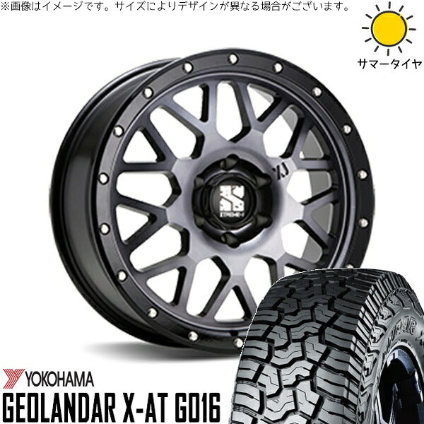 ヨコハマタイヤ ジオランダー X-AT G016 215/65R16 ＋ エクストリームJ XJ04 グロスブラックミルド/スモーク 16インチ 6.5J +38 6H139.7P サマー・ホイール4本セット。1枚目。
