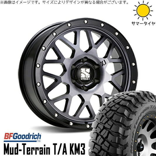 BFグッドリッチ マッドテレーン T/A KM3 265/60R18 ＋ エクストリームJ XJ04 グロスブラックミルド/スモーク 18インチ 8J +20 6H139.7P サマー・ホイール4本セット。1枚目。