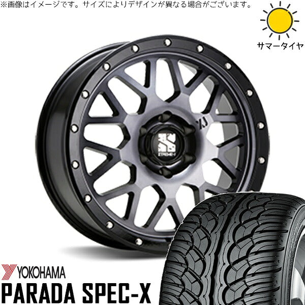 ヨコハマタイヤ パラダ Spec-X PA02 275/55R20 ＋ エクストリームJ XJ04 グロスブラックミルド/スモーク 20インチ 8.5J +18 6H139.7P サマー・ホイール4本セット。1枚目。