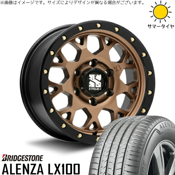 ブリヂストン アレンザ LX100 215/70R16 ＋ エクストリームJ XJ04 マットブロンズ/ブラックリム 16インチ 6.5J +38 6H139.7P サマー・ホイール4本セット。1枚目。