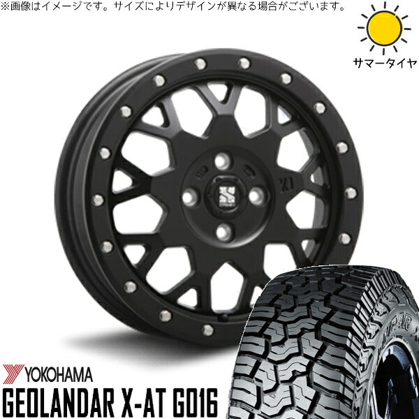 ヨコハマタイヤ ジオランダー X-AT G016 215/70R16 ＋ エクストリームJ XJ04 サテンブラック 16インチ 6.5J +38 4H100P サマー・ホイール4本セット。1枚目。