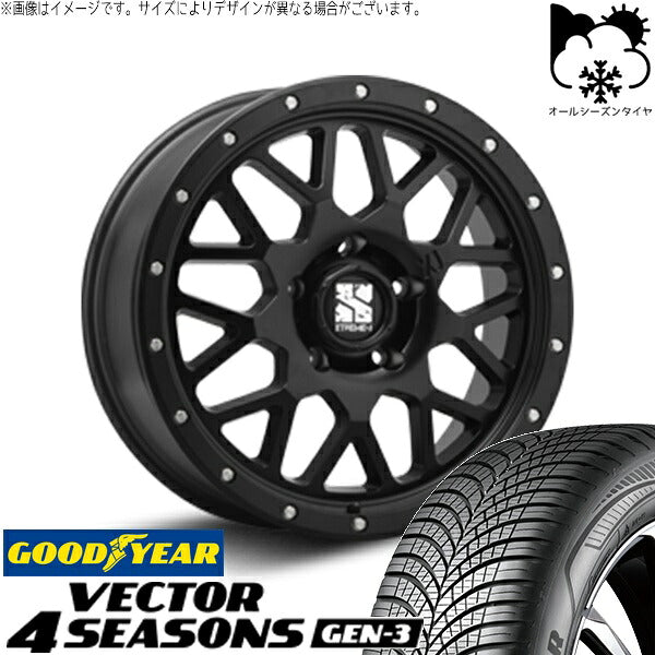グッドイヤー ベクター4シーズンズ GEN-3 245/45R20 ＋ エクストリームJ XJ04 サテンブラック 20インチ 8.5J +35 5H114.3P オールシーズン・ホイール4本セット。1枚目。