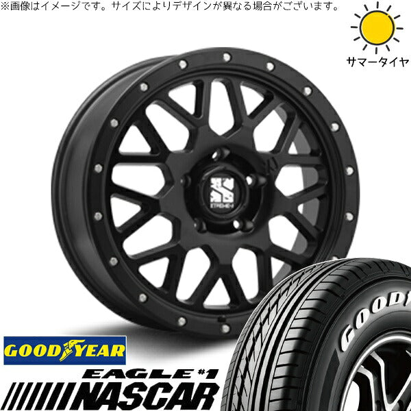 グッドイヤー イーグル ナスカー 215/65R16 ＋ エクストリームJ XJ04 サテンブラック 16インチ 7J +35 5H114.3P サマー・ホイール4本セット。1枚目。