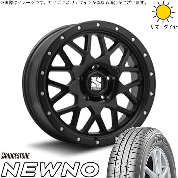 ブリヂストン ニューノ 215/65R16 ＋ エクストリームJ XJ04 サテンブラック 16インチ 7J +35 5H114.3P サマー・ホイール4本セット。1枚目。