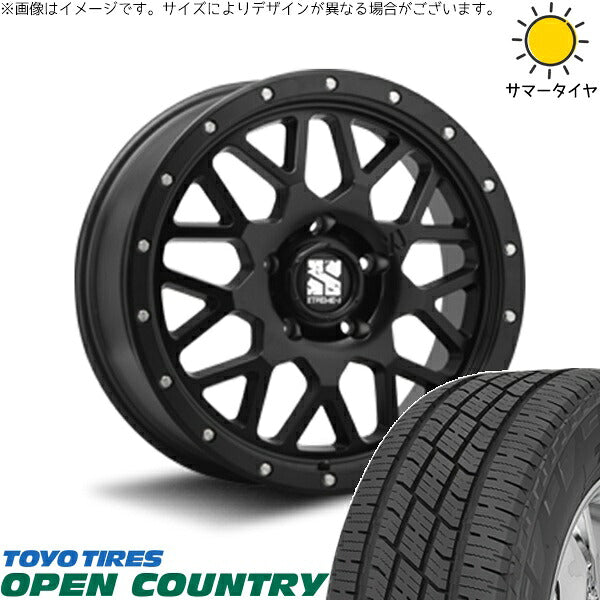 トーヨータイヤ オープンカントリー H/T2 215/70R16 ＋ エクストリームJ XJ04 サテンブラック 16インチ 7J +35 5H114.3P サマー・ホイール4本セット。1枚目。