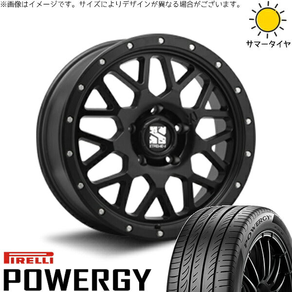 ピレリ パワジー 245/35R20 ＋ エクストリームJ XJ04 サテンブラック 20インチ 8.5J +35 5H114.3P サマー・ホイール4本セット。1枚目。