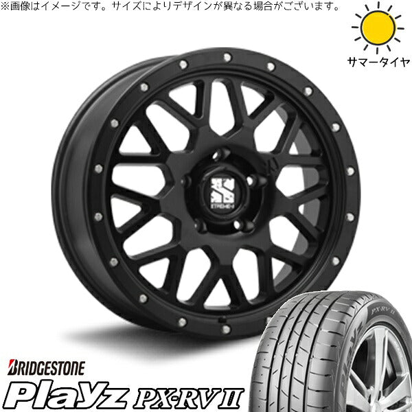 ブリヂストン プレイズ PX-RV2 245/40R20 ＋ エクストリームJ XJ04 サテンブラック 20インチ 8.5J +35 5H114.3P サマー・ホイール4本セット。1枚目。