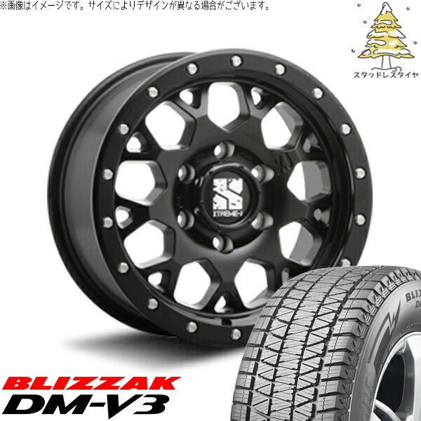 ブリヂストン ブリザック DM-V3 (BLIZZAK DM-V3) 265/70R17 ＋ エクストリームJ XJ04 サテンブラック 17インチ 8J +20 6H139.7P スタッドレス・ホイール4本セット。1枚目。