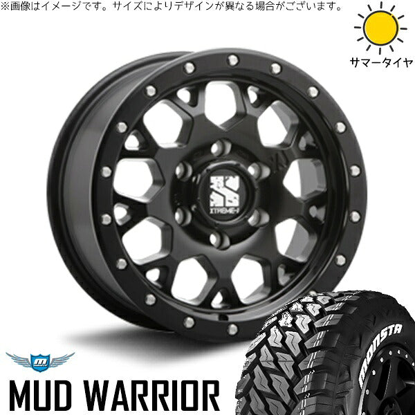 モンスタタイヤ マッドウォーリア 265/65R17 ＋ エクストリームJ XJ04 サテンブラック 17インチ 8J +20 6H139.7P サマー・ホイール4本セット。1枚目。