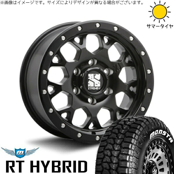 モンスタタイヤ RTハイブリッド (RT HYBRID) 275/55R20 ＋ エクストリームJ XJ04 サテンブラック 20インチ 8.5J +18 6H139.7P サマー・ホイール4本セット。1枚目。