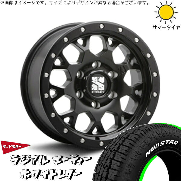 マッドスター ラジアル A/T (RADIAL A/T) 215/65R16 ＋ エクストリームJ XJ04 サテンブラック 16インチ 6.5J +38 6H139.7P サマー・ホイール4本セット。1枚目。