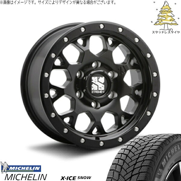 ミシュラン エックスアイス スノー 265/50R20 ＋ エクストリームJ XJ04 サテンブラック 20インチ 8.5J +18 6H139.7P スタッドレス・ホイール4本セット。1枚目。