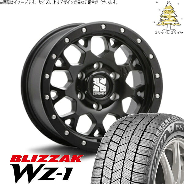 ブリヂストン ブリザック WZ-1 (BLIZZAK WZ-1) 265/65R17 ＋ エクストリームJ XJ04 サテンブラック 17インチ 8J +20 6H139.7P スタッドレス・ホイール4本セット。1枚目。