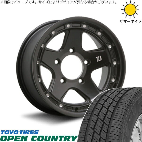 トーヨータイヤ オープンカントリー H/T2 265/70R16 ＋ エクストリームJ XJ05 サテンブラックミルド 16インチ 8J ±0 5H150P サマー・ホイール4本セット。1枚目。