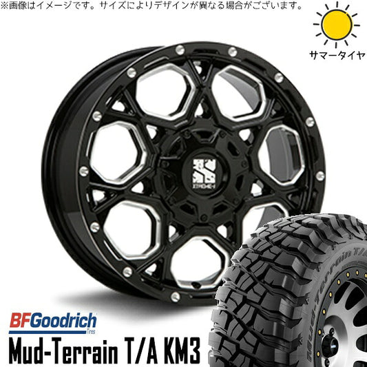 BFグッドリッチ マッドテレーン T/A KM3 245/65R17 ＋ エクストリームJ XJ06 グロスブラックミルド 17インチ 7.5J +35 5H114.3P サマー・ホイール4本セット。1枚目。