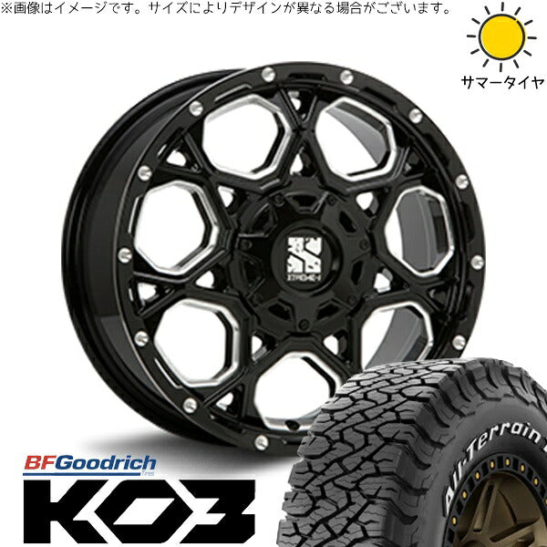 BFグッドリッチ オールテレーン T/A Ko3 (All-Terrain T/A Ko3) 225/70R16 ＋ エクストリームJ XJ06 グロスブラックミルド 16インチ 7J +42 5H114.3P オールシーズン・ホイール4本セット。1枚目。
