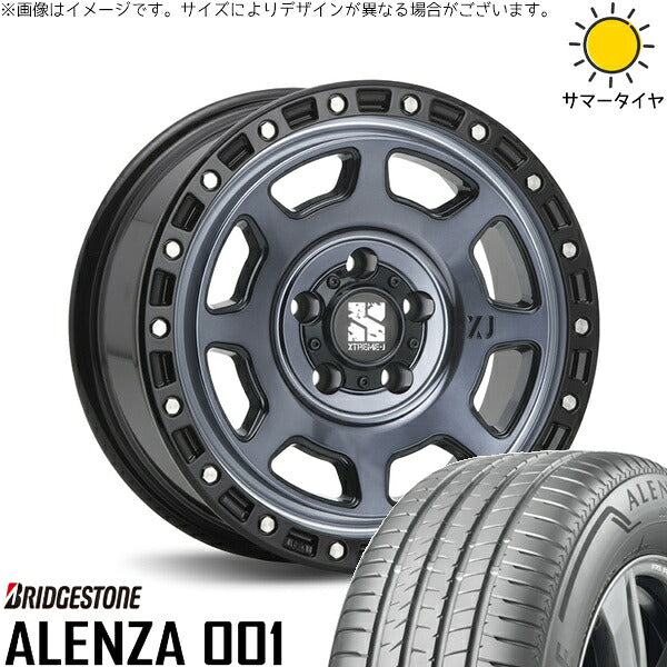 ブリヂストン アレンザ 001 215/65R16 ＋ エクストリームJ XJ07 グロスブラックミルド/インディゴ 16インチ 7J +35 5H114.3P サマー・ホイール4本セット。1枚目。