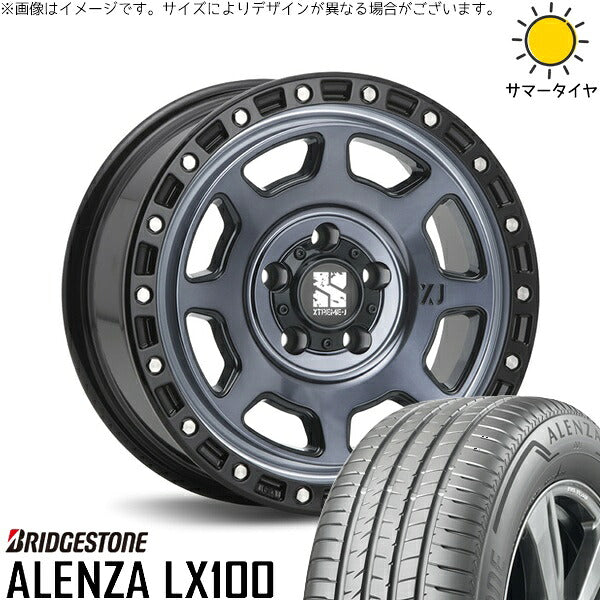ブリヂストン アレンザ LX100 265/70R17 ＋ エクストリームJ XJ07 グロスブラックミルド/インディゴ 17インチ 8J +38 5H127P サマー・ホイール4本セット。1枚目。