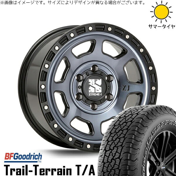 BFグッドリッチ トレイルテレーン T/A 265/65R17 ＋ エクストリームJ XJ07 グロスブラックミルド/インディゴ 17インチ 8J +20 6H139.7P サマー・ホイール4本セット。1枚目。