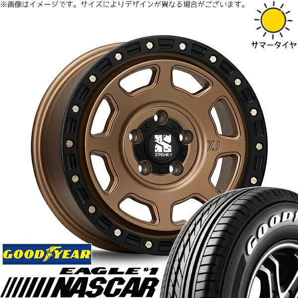 グッドイヤー イーグル ナスカー 215/65R16 ＋ エクストリームJ XJ07 マットブロンズ/ブラックリム 16インチ 7J +35 5H114.3P サマー・ホイール4本セット。1枚目。