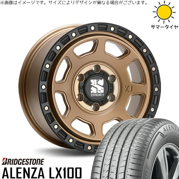 ブリヂストン アレンザ LX100 265/70R17 ＋ エクストリームJ XJ07 マットブロンズ/ブラックリム 17インチ 8J +20 6H139.7P サマー・ホイール4本セット。1枚目。