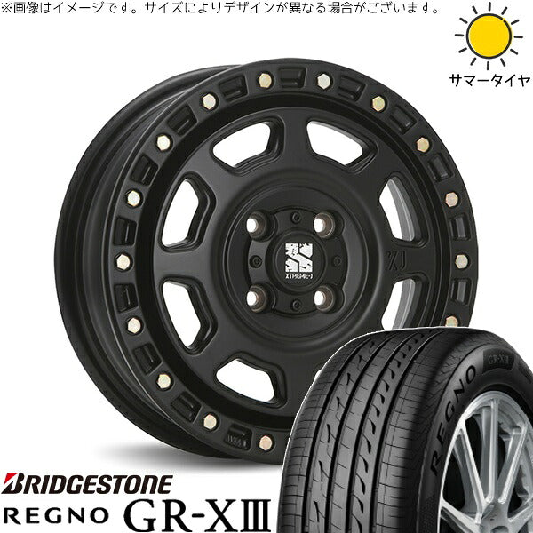 ブリヂストン レグノ GR-X3 165/65R15 ＋ エクストリームJ XJ07 サテンブラック 15インチ 4.5J +43 4H100P サマー・ホイール4本セット。1枚目。
