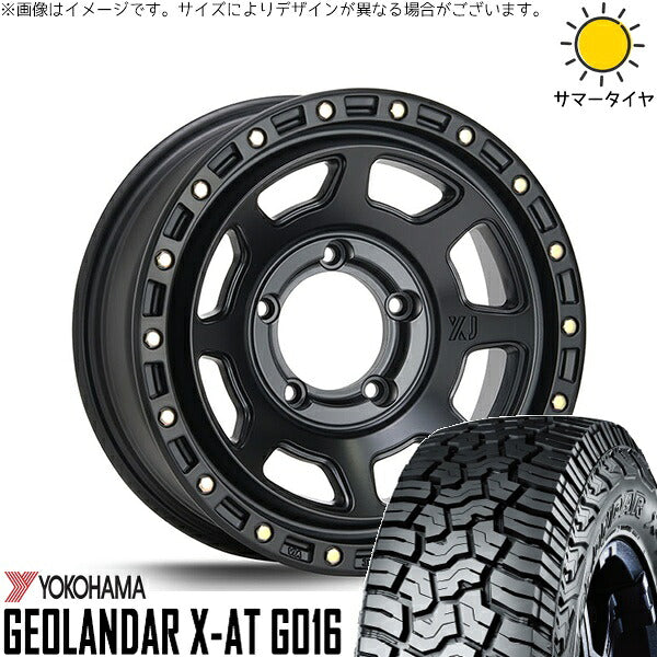ヨコハマタイヤ ジオランダー X-AT G016 225/75R16 ＋ エクストリームJ XJ07 サテンブラック 16インチ 6J -5 5H139.7P サマー・ホイール4本セット。1枚目。