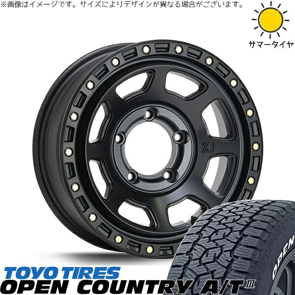 トーヨータイヤ オープンカントリー A/T3 175/80R16 ＋ エクストリームJ XJ07 サテンブラック 16インチ 5.5J +20 5H139.7P サマー・ホイール4本セット。1枚目。
