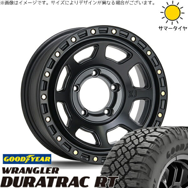 グッドイヤー ラングラー デュラトラック RT 225/75R16 ＋ エクストリームJ XJ07 サテンブラック 16インチ 6J -5 5H139.7P サマー・ホイール4本セット。1枚目。