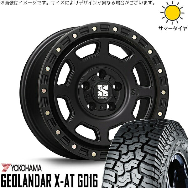 ヨコハマタイヤ ジオランダー X-AT G016 215/70R16 ＋ エクストリームJ XJ07 サテンブラック 16インチ 7J +35 5H114.3P サマー・ホイール4本セット。1枚目。