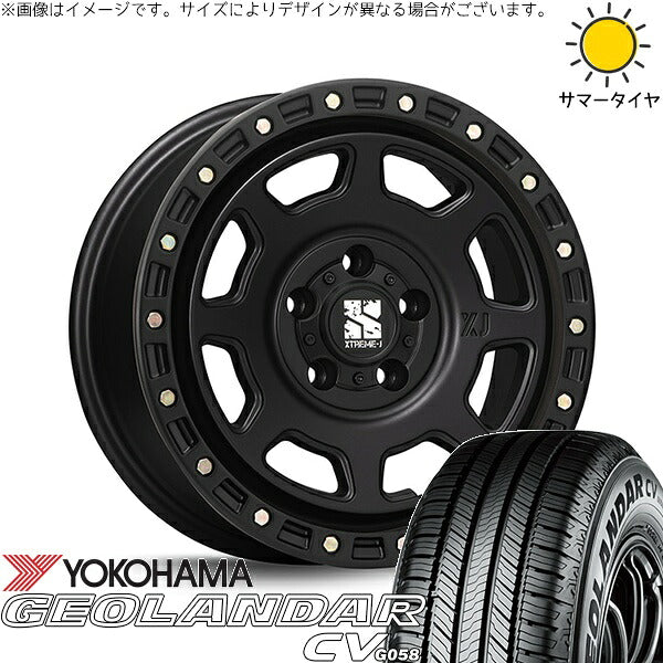 ヨコハマタイヤ ジオランダーCV G058 235/70R16 ＋ エクストリームJ XJ07 サテンブラック 16インチ 7J +35 5H114.3P サマー・ホイール4本セット。1枚目。