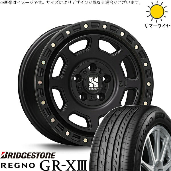 ブリヂストン レグノ GR-X3 RV 205/65R16 ＋ エクストリームJ XJ07 サテンブラック 16インチ 7J +35 5H114.3P サマー・ホイール4本セット。1枚目。